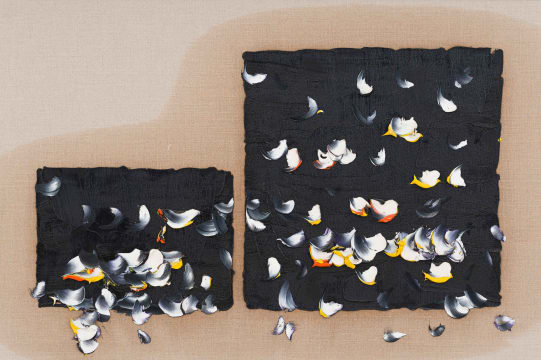Zander Blom; Untitled (Abstract with Black Squares)