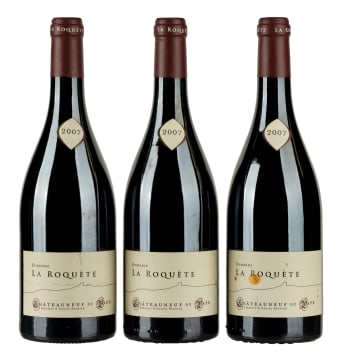 La Roquète; Châteauneuf-du-Pape; 2007; 3 (1 x 3); 750ml