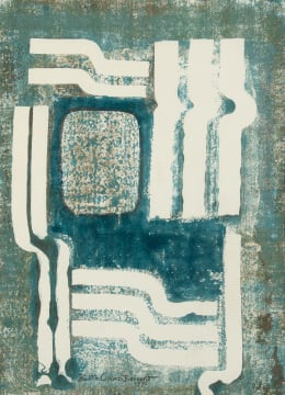 Bettie Cilliers-Barnard; Abstract Green Composition