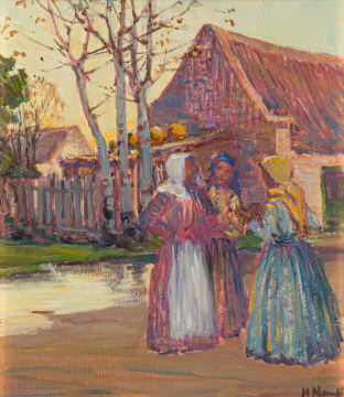 Hugo Naudé; Three Women in Conversation