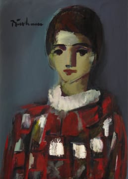 Carl Büchner; Portrait of a Harlequin