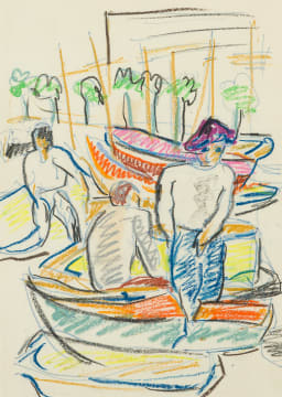 Irma Stern; Three Boatmen