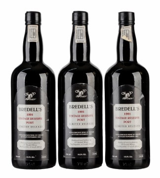 JP Bredell Wines; Vintage Reserve Port; 1991; 3 (1 x 3); 750ml