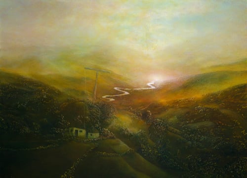 絵画 What do you mean Landscape with Ancient Symbols by Mzuzile Mduduzi Xakaza | Strauss