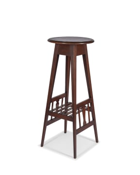 An Arts and Crafts teak plant stand, 19th century