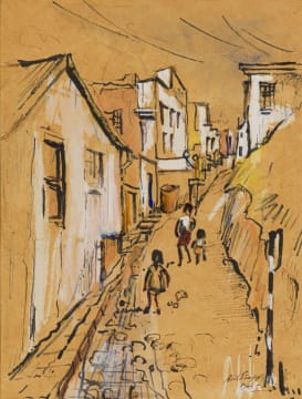 Bransom William Strapp; Bo-Kaap Street Scene with Children