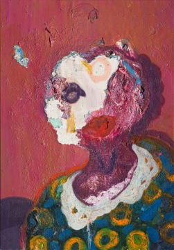 Mostaff Muchawaya; Untitled Portrait (Pink)
