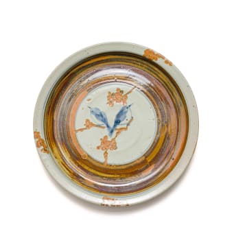Tim Morris; Charger with pair of birds in brown and blue