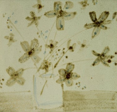 Esias Bosch; Tile decorated with flowers in a vase