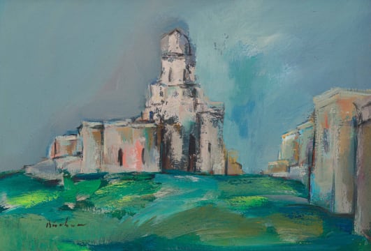 Carl Büchner; Landscape with a Mosque in the Background