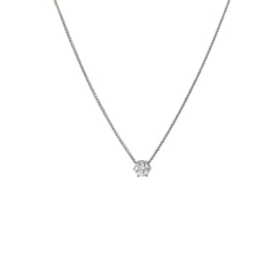 14k white gold diamond pendant