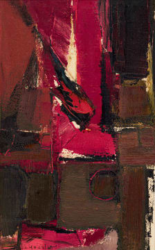 Sidney Goldblatt; Abstract Composition in Red