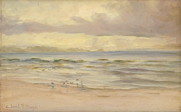 Edward Clark Churchill Mace; Dawn Fish Hoek Beach towards Cape