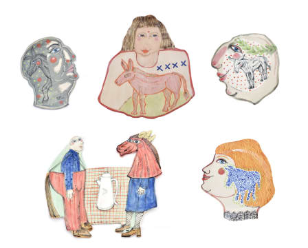 Kevin Collins; A Donkey at Dusk; Donkey Dreaming; Desire of a Donkey; Discussing the Donkey; Jenny and Her Jenny, five