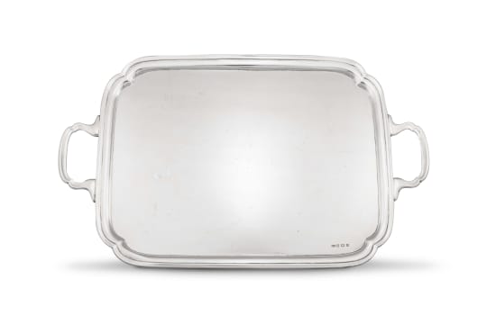 Elizabeth II silver tray, Viner's Ltd, Sheffield, 1956
