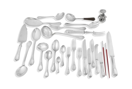 A set of Christofle silver-plated Marly pattern cutlery, post 1983