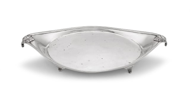 George III silver tray, John Emes, London, 1801
