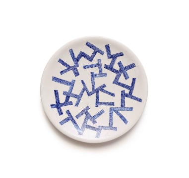 Ruan Hoffmann; Plate with large abstract geometric pattern