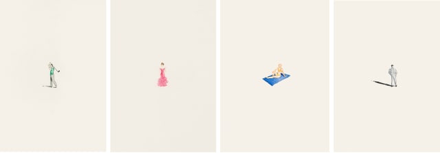 Luan Nel; The Golfer, The Dancer, The Sunbather, The Gentleman, four