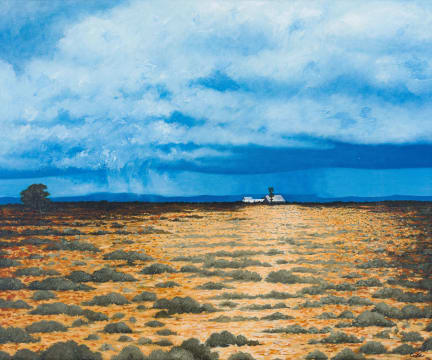 Michael Costello; Arid Landscape with House in the Distance