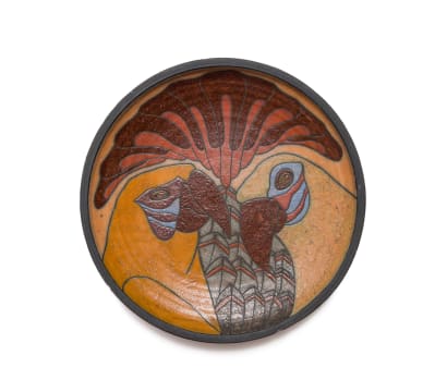 Ann Marais; Plate with Abstract Motif