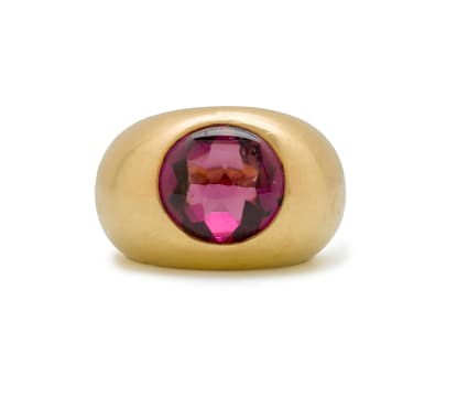 18k yellow gold and tourmaline ring