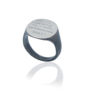 Eric Loubser; Sterling silver signet ring, Eric Loubser