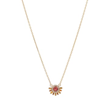 Kelly Jay Jewellery; 9k yellow gold tourmaline and diamond pendant, Kelly Jay Jewellery