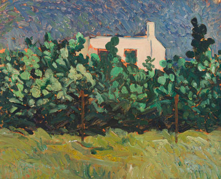 Philip Erskine; Landscape with Cacti and House