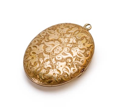 Gold locket, c. 1878