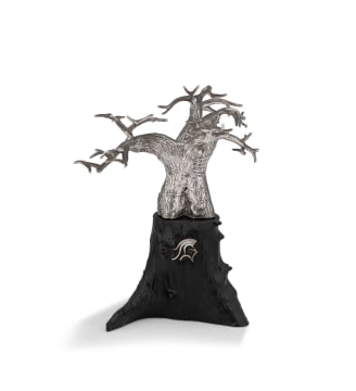 A silver Baobab tree, commisioned by Gary Player, Patrick Mavros, Zimbabwe, 2017