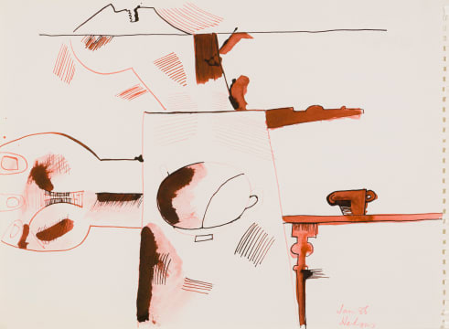 Robert Hodgins; Untitled (Still Life and Figures)