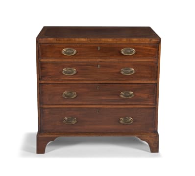 A George III mahogany chest of drawers, 18th century