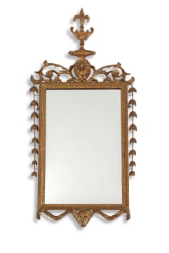An Italian Neoclassical giltwood wall mirror,