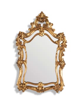 A Rococo style gilded parclose wall mirror, 19th century