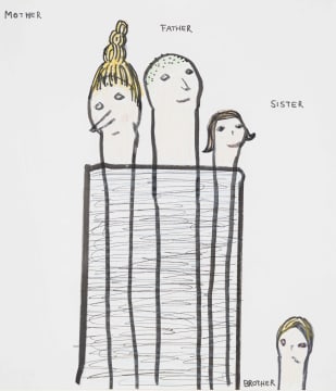 David Shrigley; Untitled (Mother, Father, Sister, Brother)