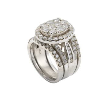 Diamond illusion-set ring