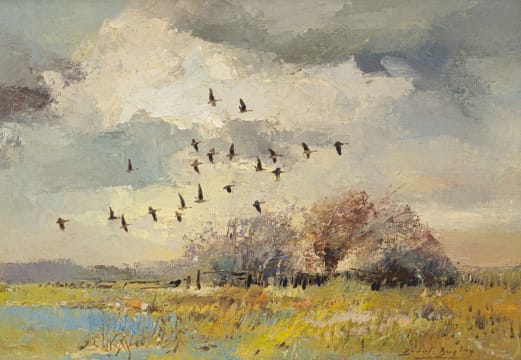 Errol Boyley; Landscape with Birds in Flight