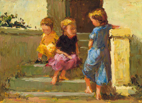 Adriaan Boshoff; Three Children on the Front Steps
