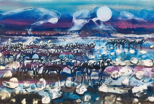 Gordon Vorster; Landscape with Wildebeeste