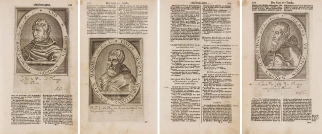 Unknown Artist; Leo X Pontifex Maximus Florentinus Sedit Annos 8 Menses 8/Paulus Quartus Neapolitanus Pontifex Maximus, two