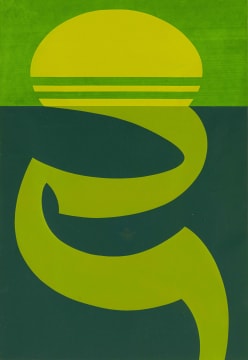 Fred Schimmel; Abstract Composition with Green Forms