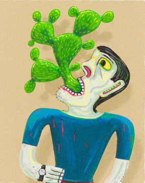 Norman Catherine; Man and Cactus