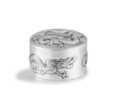 A Chinese silver export box, 20th century