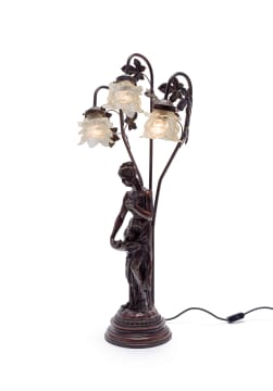 An Art Nouveau style figural table lamp, 20th century