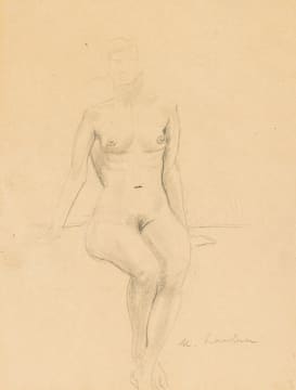 Maggie Laubser; Seated Nude