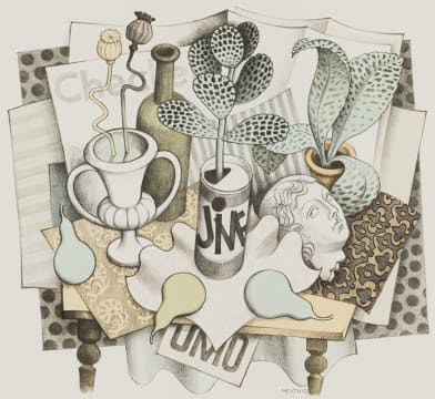 Bronwen (Jinny) Heath; Still Life with Poppy Heads and Jive Can
