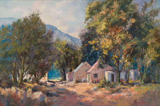 Anton Benzon; Cottages in a Landscape