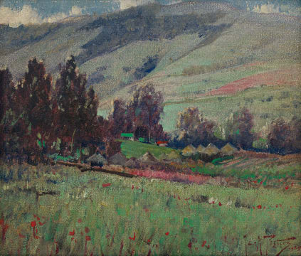 Jack Pieters; Mountain Landscape with Trees