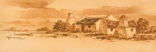 Otto Klar; Cottage in a Landscape